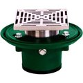 Josam Company Josam 30004-5S-Z 4" No-Hub Floor Drain w/5" Square Nikaloy Strainer 30004-5S-Z